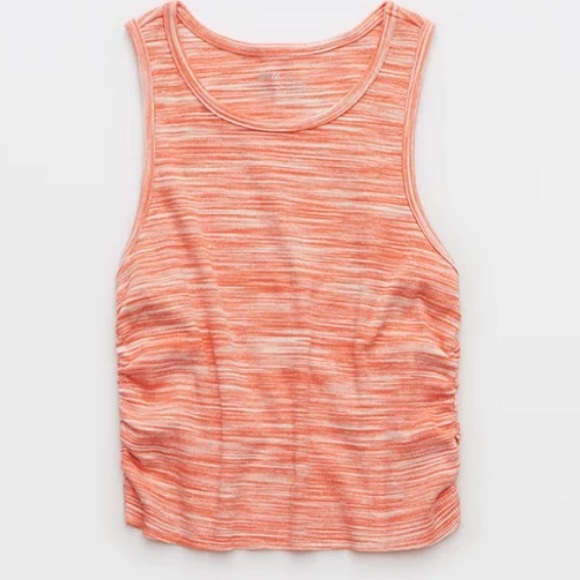 Aerie Rouchy Rib Tank Top in Saturn Peach Small - Picture 4 of 11